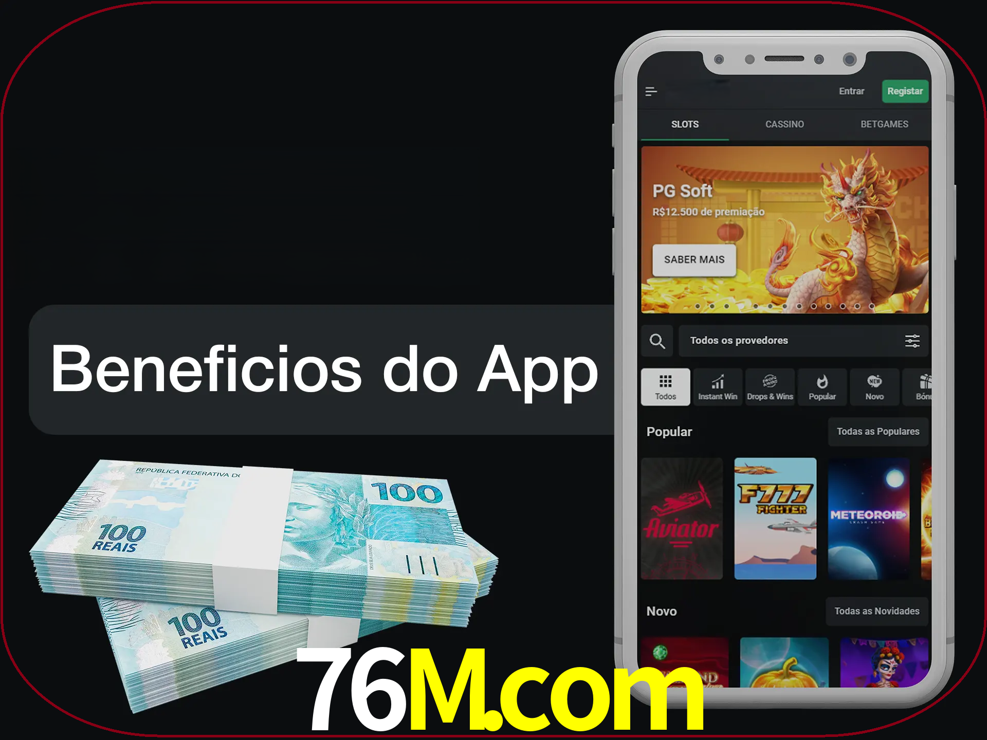 Obtenha todos os benefícios usando o aplicativo.